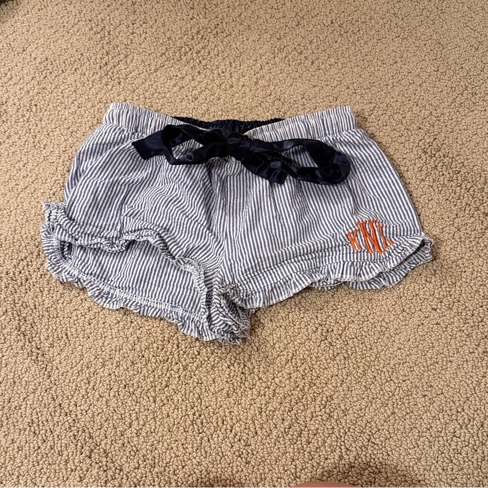 Boxercraft Navy and White Striped Pajama Shorts